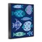 Stupell Industries Mediterranean Tiles Fish Framed Giclee Wall Art Design by Deborah Curiel